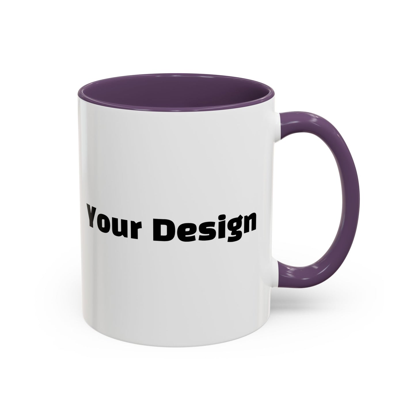 Custom Accent Coffee Mug, Personalized Design, Variety Colors