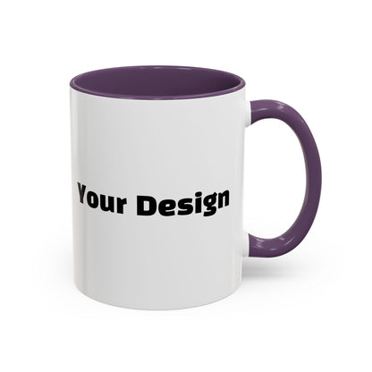 Custom Accent Coffee Mug, Personalized Design, Variety Colors