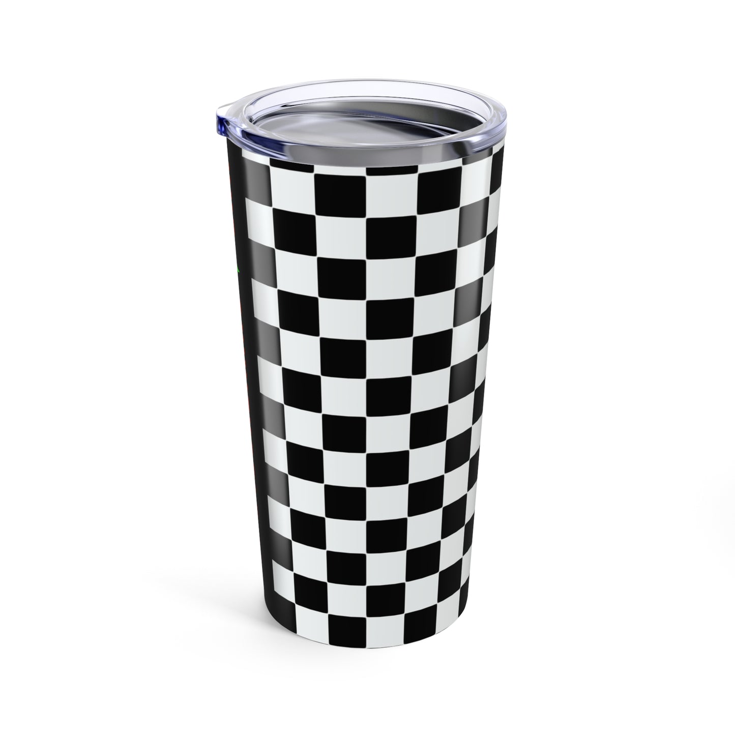 Retro-Rebel Unf★ckwithable-ish Tumbler, Orange Checker