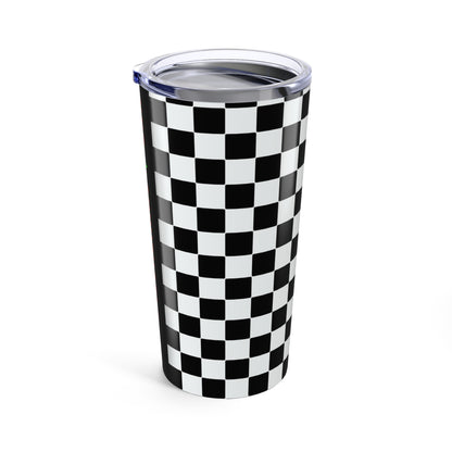 Retro-Rebel Unf★ckwithable-ish Tumbler, Orange Checker