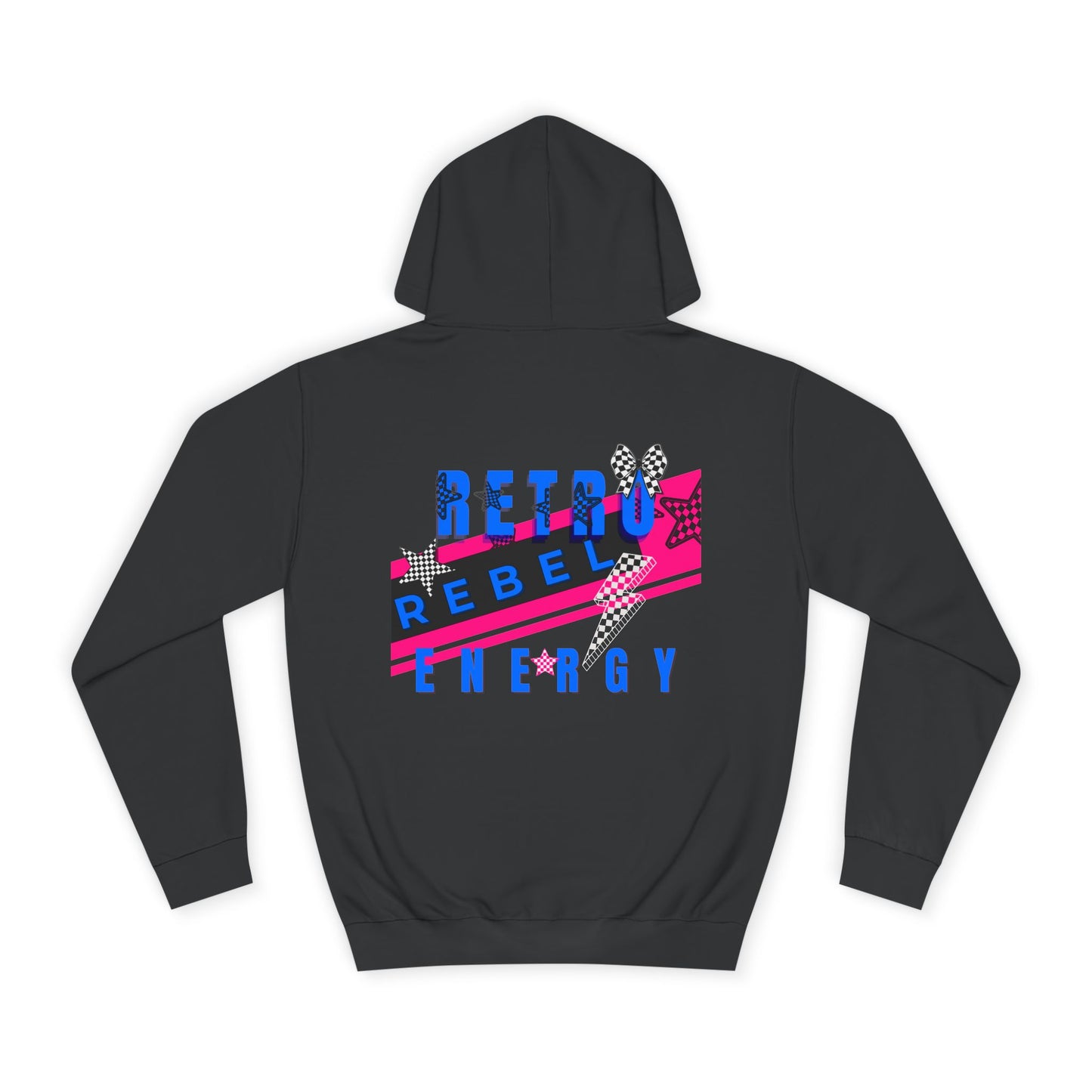 Unisex Hoodie, Retro Rebel Streetwear - Invincible Unstoppable Unbreakable 7 Colors