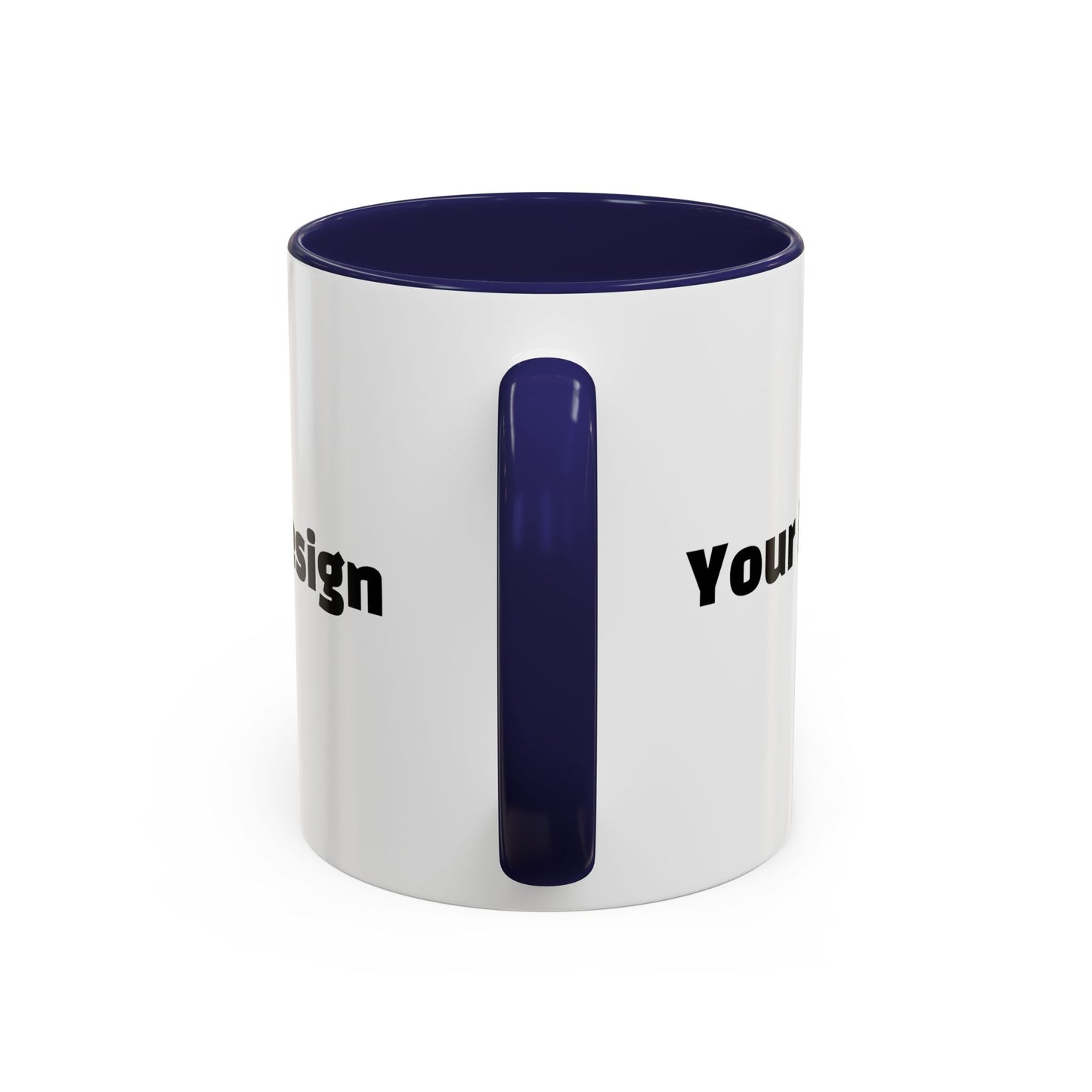 Custom Accent Coffee Mug, Personalized Design, Variety Colors