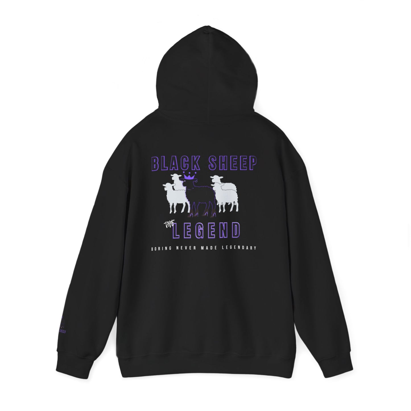 Black Sheep The Legend Hooded Sweatshirt, Unisex Feminine Cut