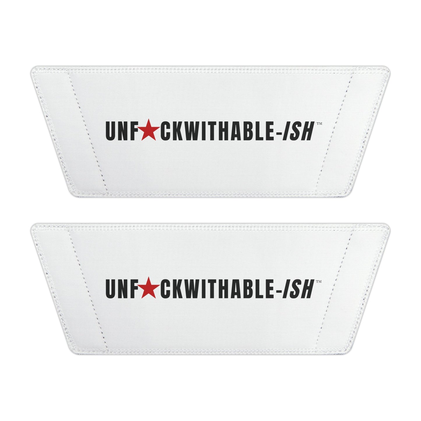 UNF★CKWITHABLE-ISH Men's Adjustable Slides — White/ Red Star Edition