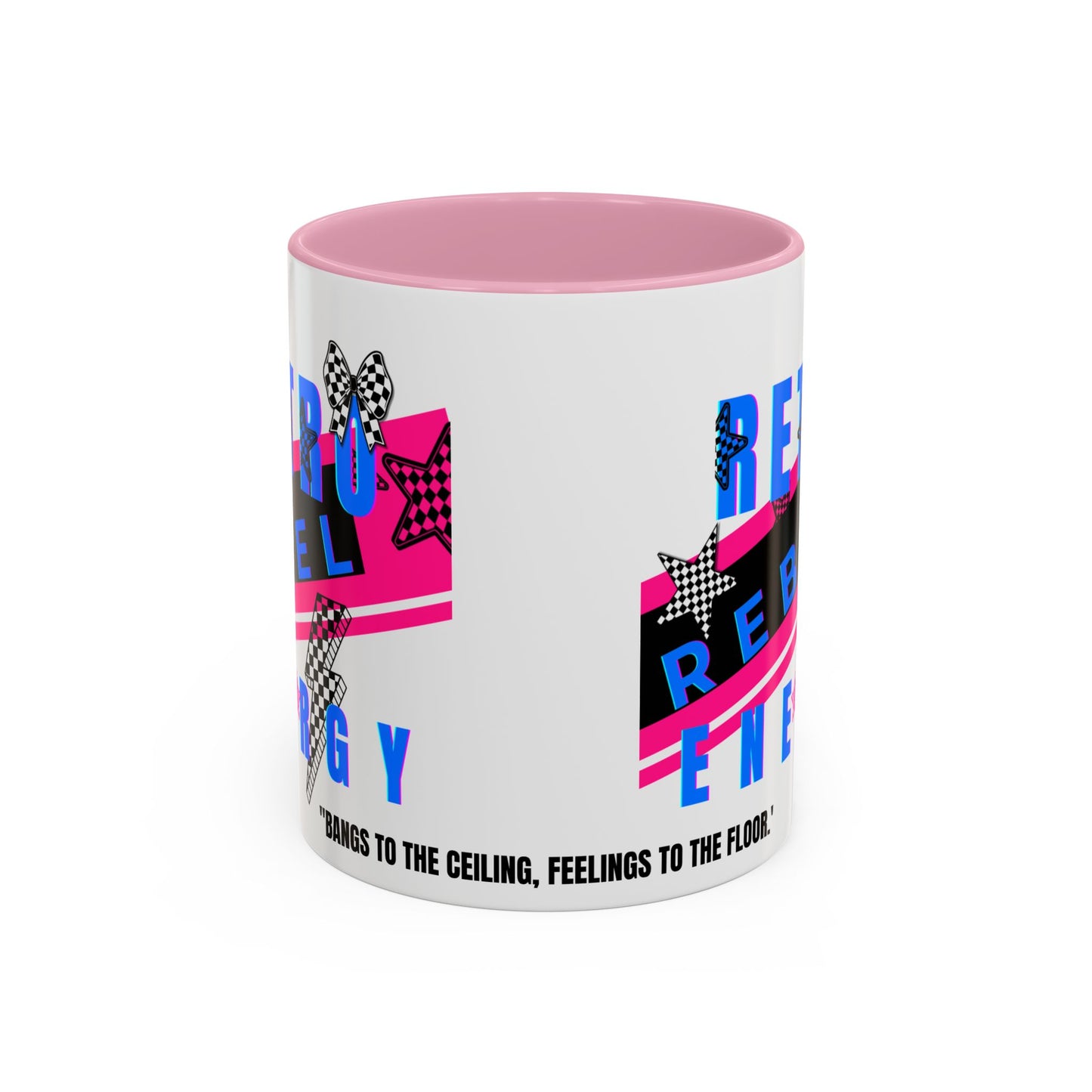 Retro Rebel Mug, 90s Pop Culture Nostalgia, "Bangs to the Ceiling"