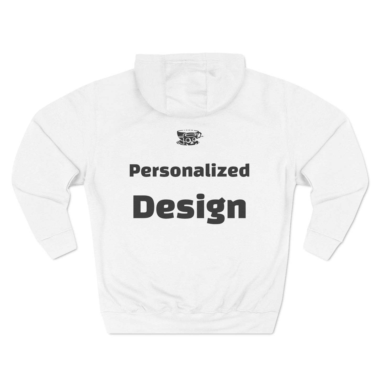 The Bean Grind™ Official Customizable White Fleece Hoodie, Baddie Content Creator Edition