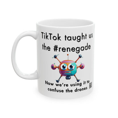 TikTok Inspired Mug, Confused Drone