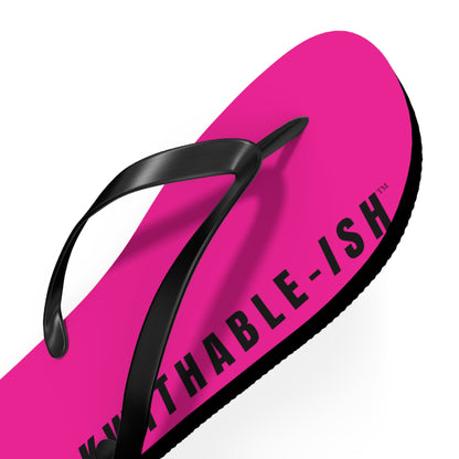 UNF★CKWITHABLE-ISH™ Flip Flops Hot Pink Star