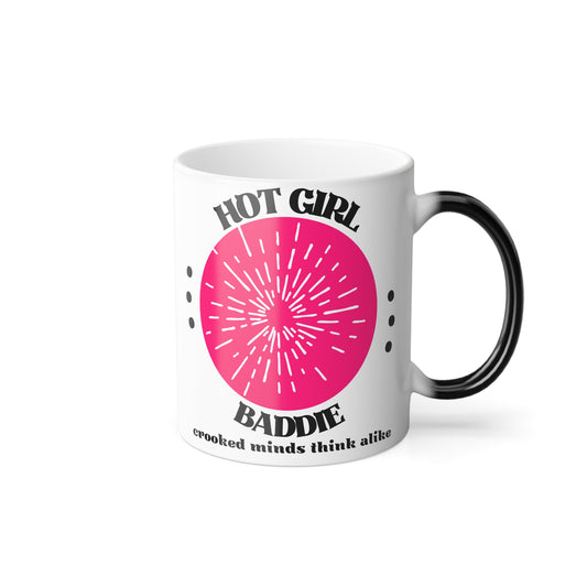 TikTok Inspired Hot Girl Baddie, Customized Color Morphing Mug, Unique Personalized Gift For a Baddie