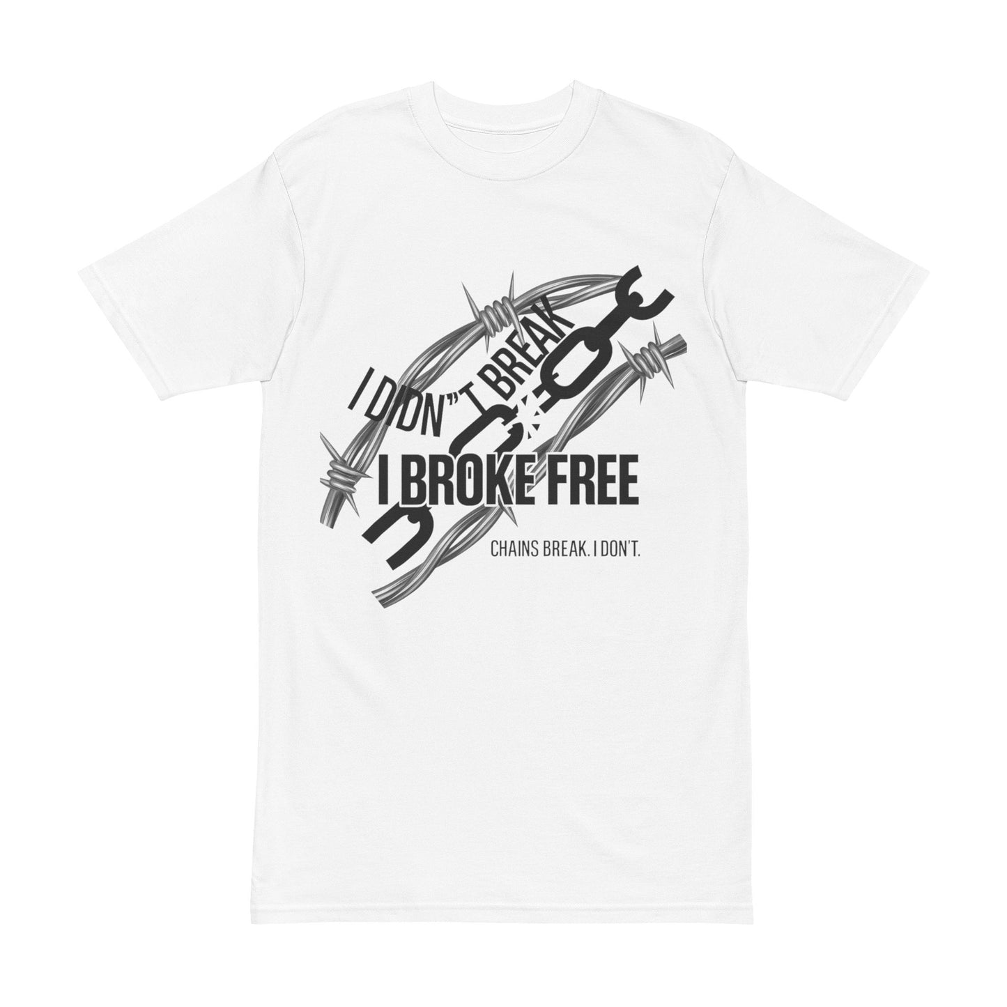 “I Broke Free” Black Chain Recovery Gift Bundle – Custom Teddy, Men’s Tee, Vinyl Sticker, Mug - Custom Sober Date (Limited Edition)