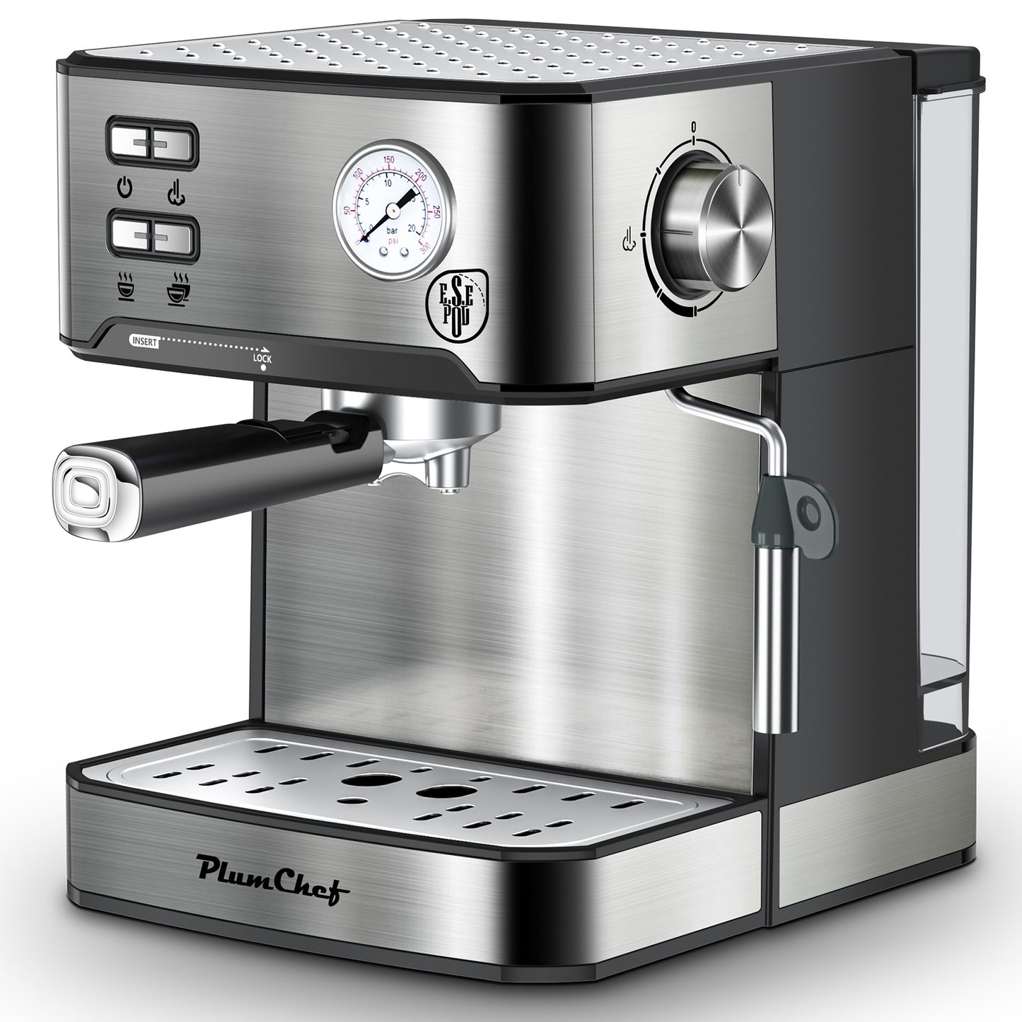 HomeBarista Elite – 20-Bar Stainless Steel Espresso Maker + Frother LOW PRICE