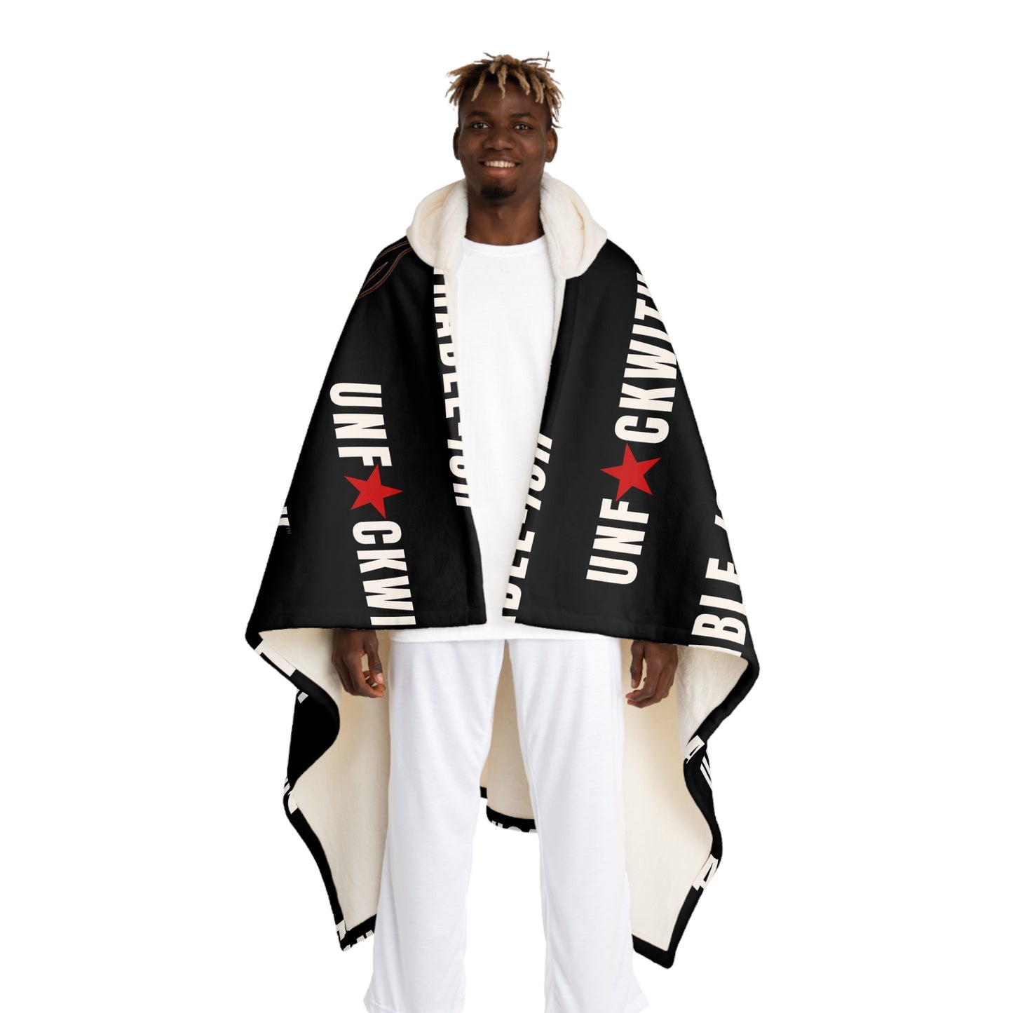 The UNF★CKWITHABLE-ISH Hooded Sherpa Blanket — Skarlitt Blackout Edition (Signature Drop)