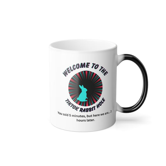 TikTok Inspired Mug, Hidden Message, Rabbit Hole