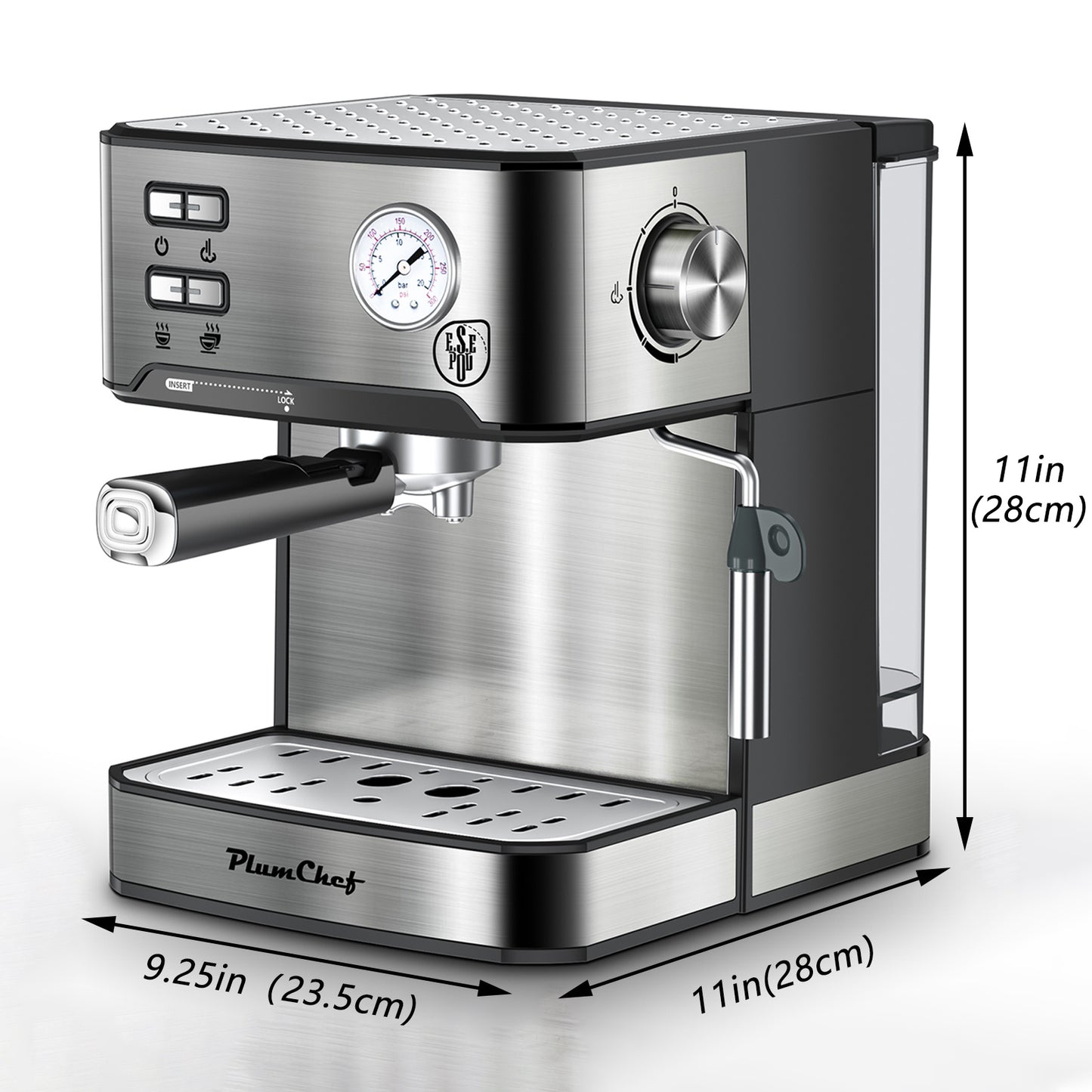 HomeBarista Elite – 20-Bar Stainless Steel Espresso Maker + Frother LOW PRICE