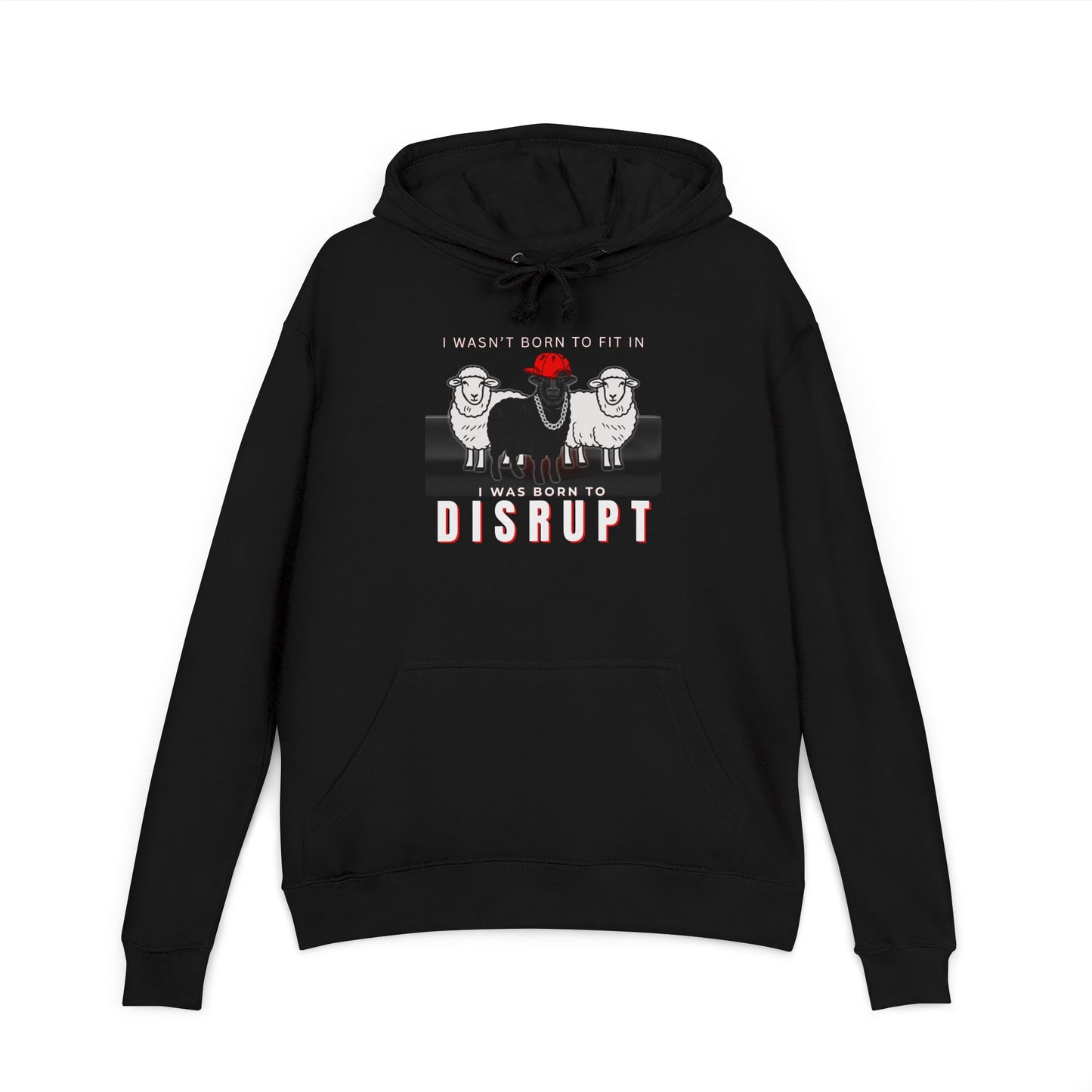 Streetwear Fashion French Terry Hoodie, Black Sheep - Men's Edition