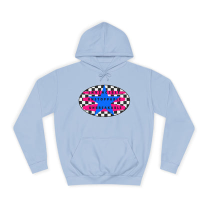 Unisex Hoodie, Retro Rebel Streetwear - Invincible Unstoppable Unbreakable 7 Colors