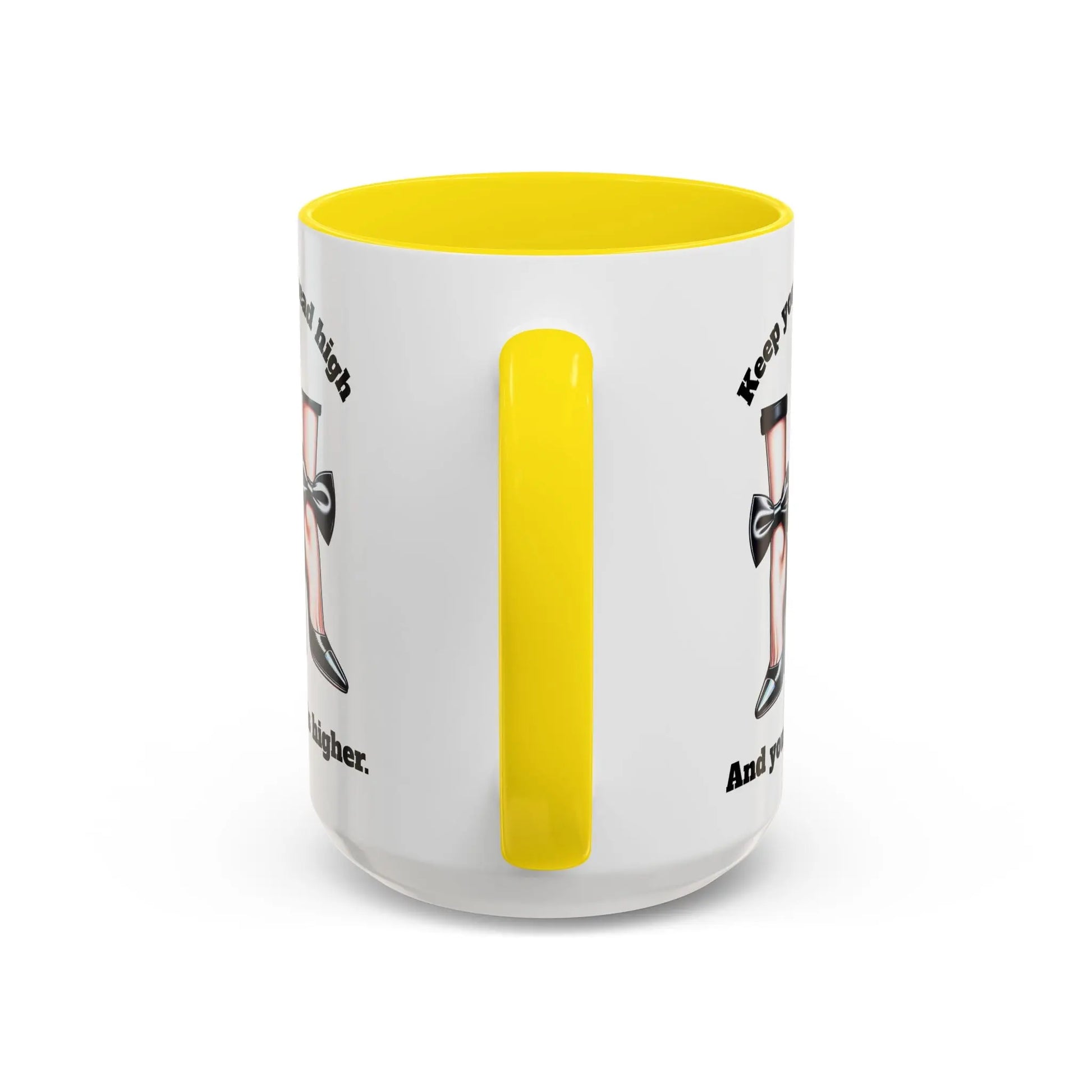 Inspirational Woman Empowerment Accent Mug, Love. Badass. Zen Printify