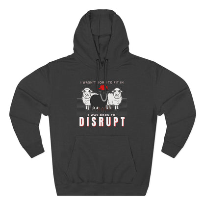 Streetwear Fashion French Terry Hoodie, Black Sheep - Born to Disrupt Edition