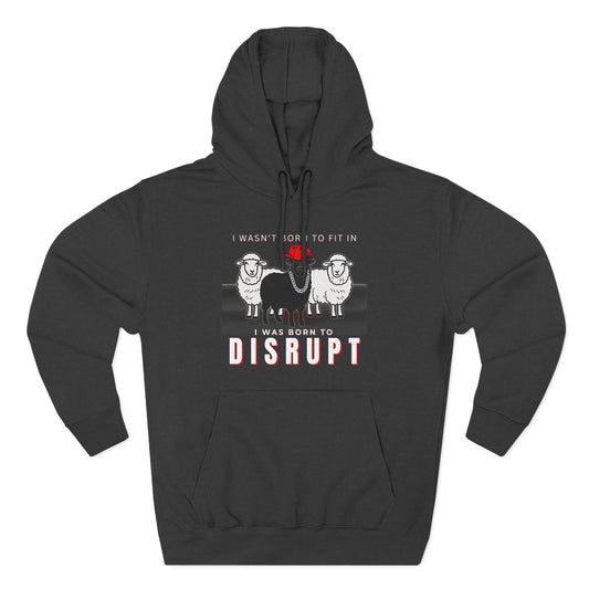 Men’s Streetwear Fashion French Terry Hoodie, Black Sheep - Born to Disrupt Edition