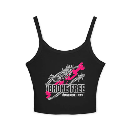 Sobriety Tank Top - "Chains Break, I Don’t"– Hot Pink Edition + Custom Sober Date Printify