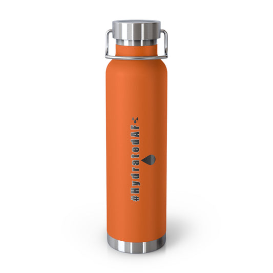 The Bean Lux™ #HydratedAF Custom Copper Vacuum Insulated Water Bottle 22oz, Outdoor Water Bottle, Your Initials
