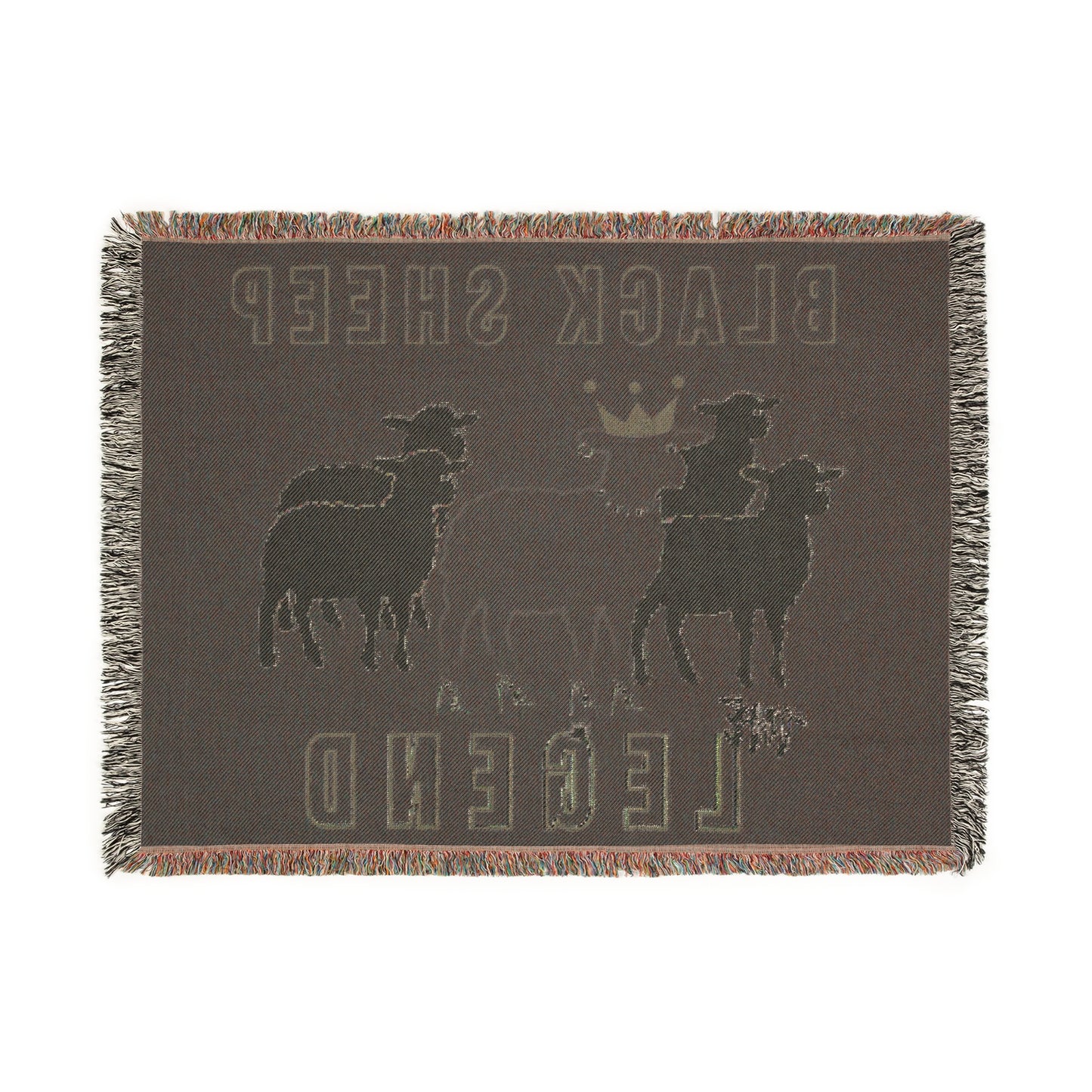 Black Sheep “The Legend” Oversized Woven Blanket 80x60 – Premium Cotton, Savage Comfort