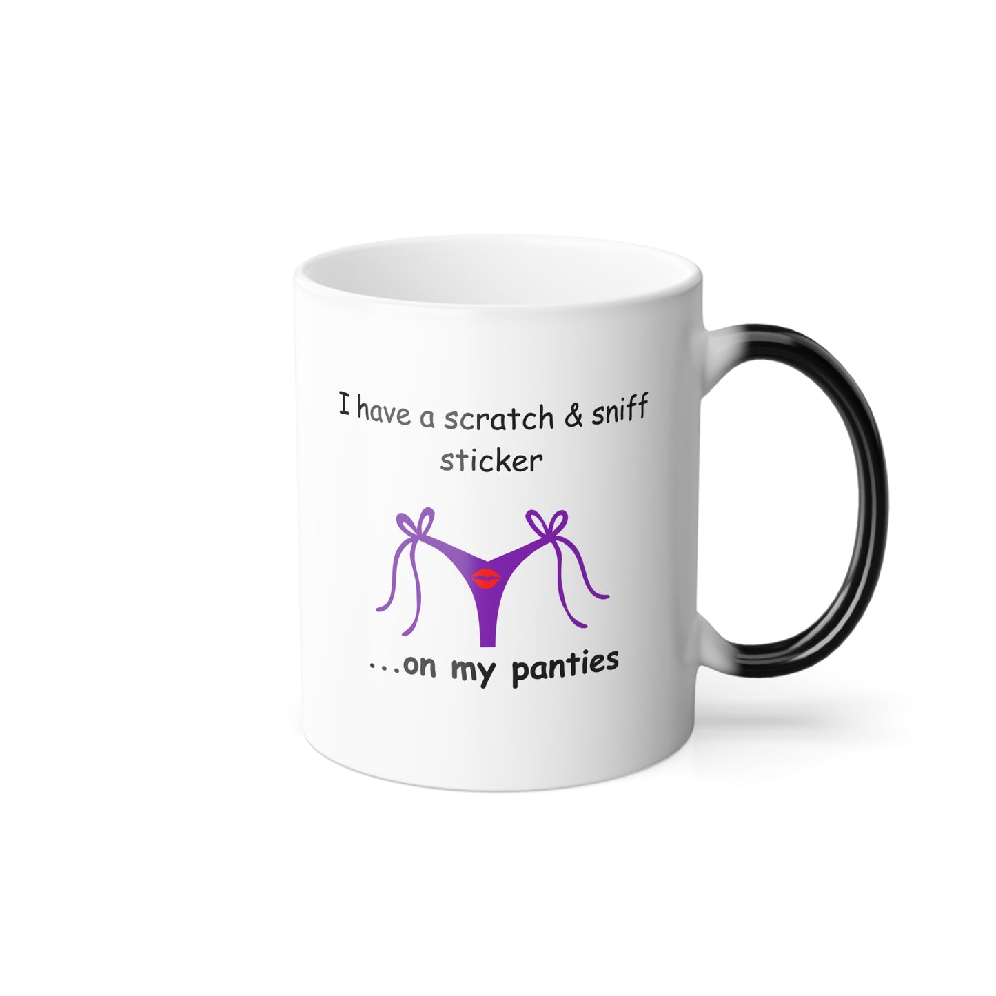 Funny Hidden Message Mug, Sticker On My Panties