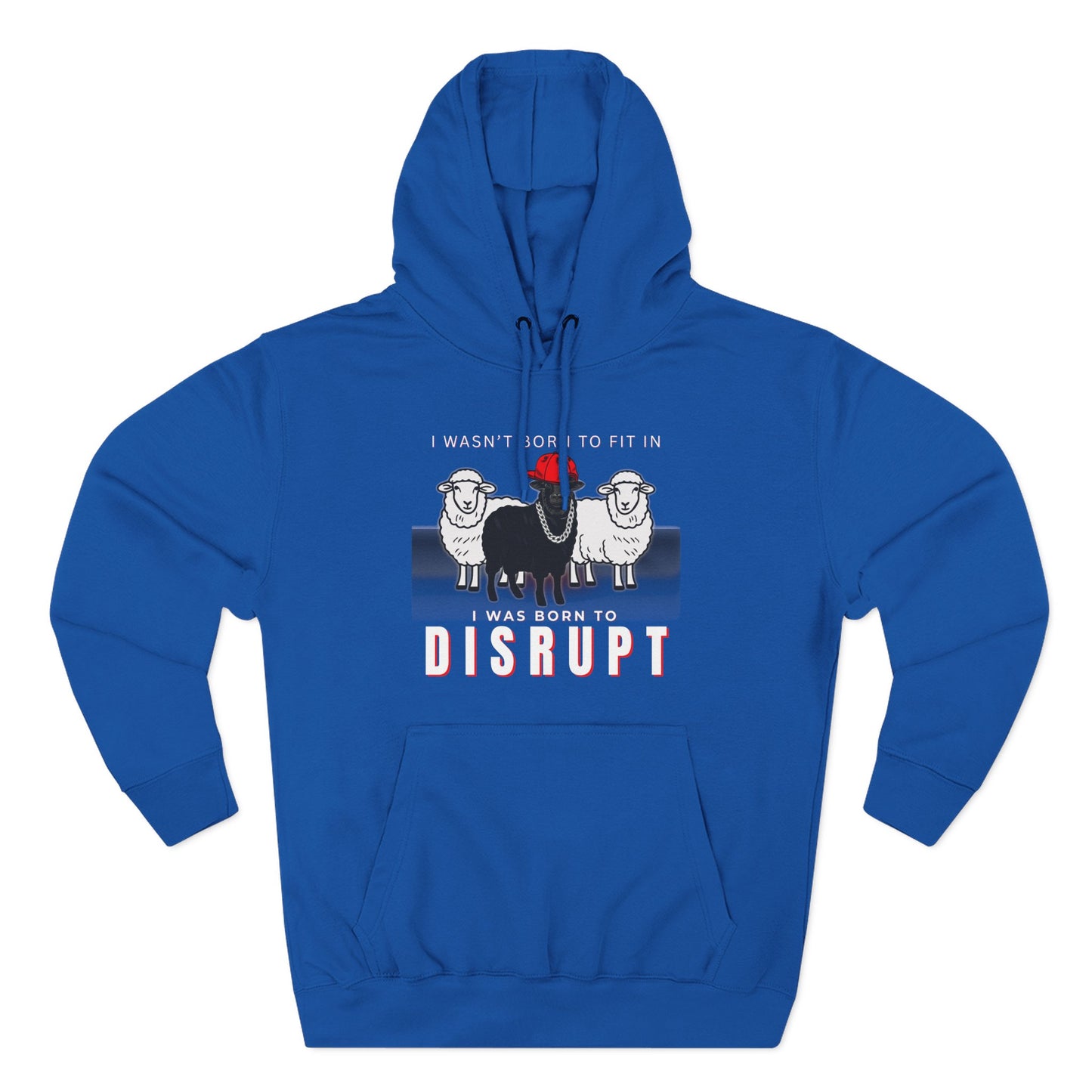 Streetwear Fashion French Terry Hoodie, Black Sheep - Born to Disrupt Edition