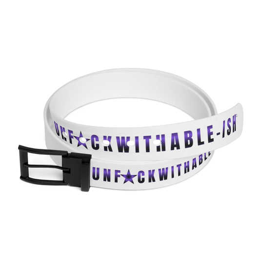 UNF★CKWITHABLE-ISH™ Belt White, Purple/Purple Star