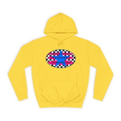 Unisex Hoodie, Retro Rebel Streetwear - Invincible Unstoppable Unbreakable 7 Colors