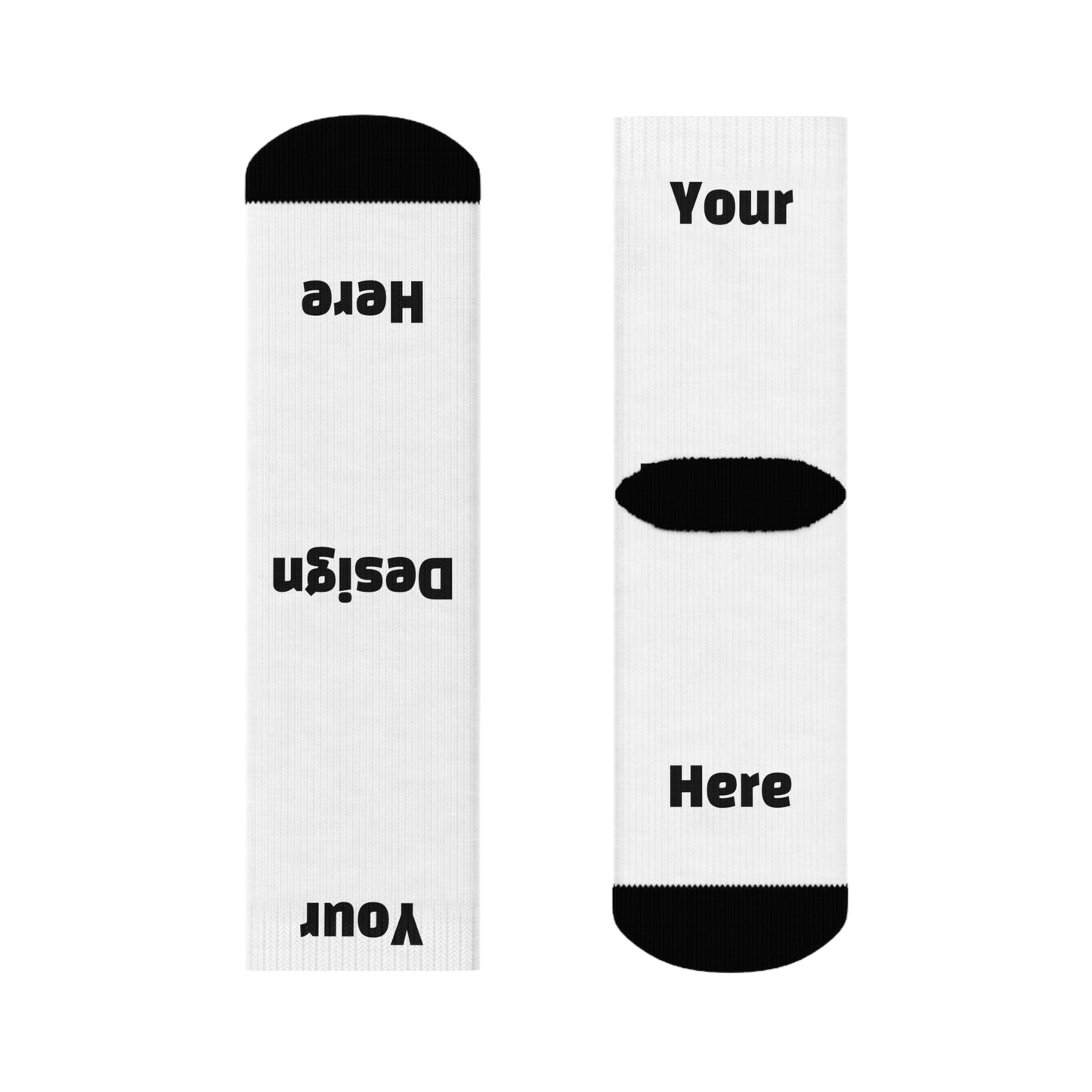 Custom Crew Socks - Fully Personalized, All-Over Print Design