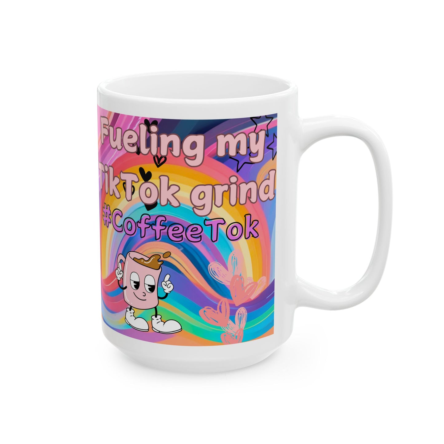 Keramiktasse mit TikTok-Motiv
