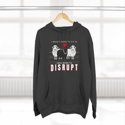 Streetwear Fashion French Terry Hoodie, Black Sheep - Born to Disrupt Edition