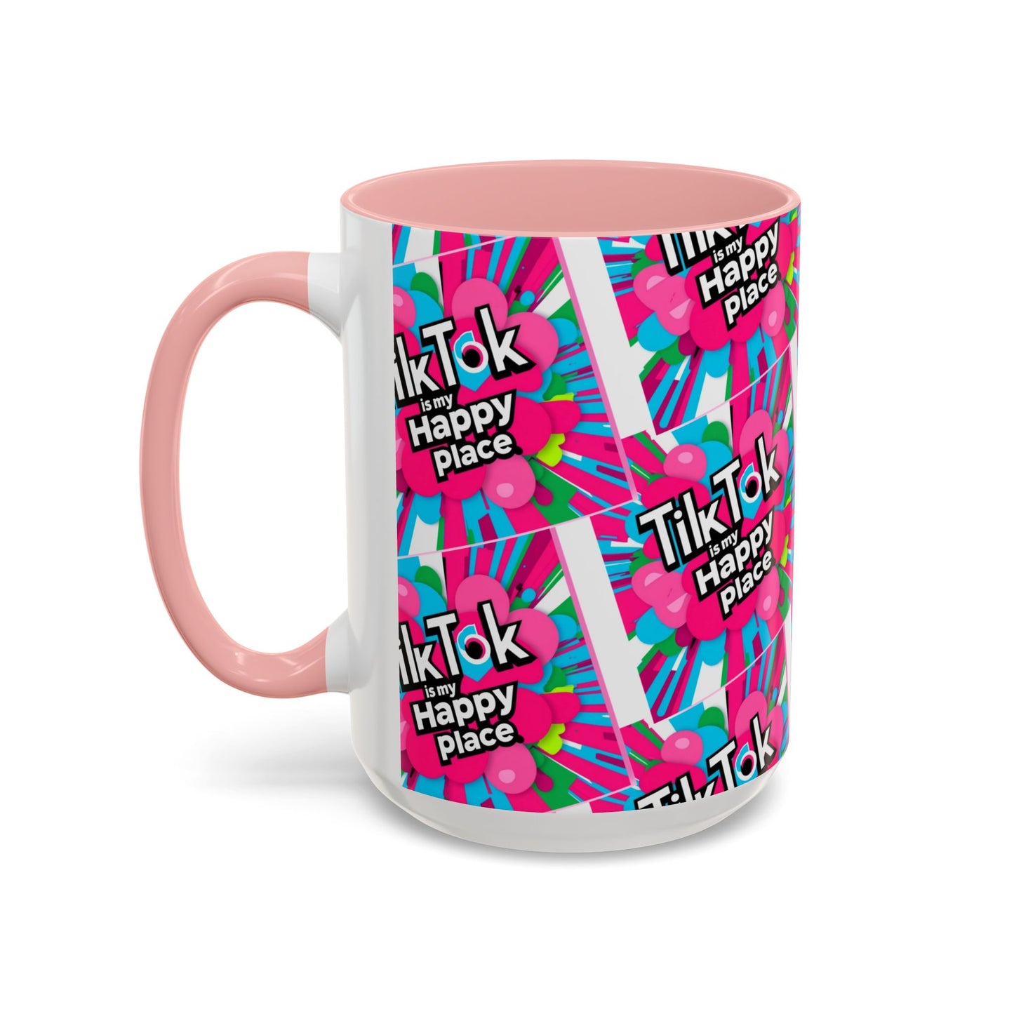 Von Tiktok inspirierte Tasse mit buntem Akzent