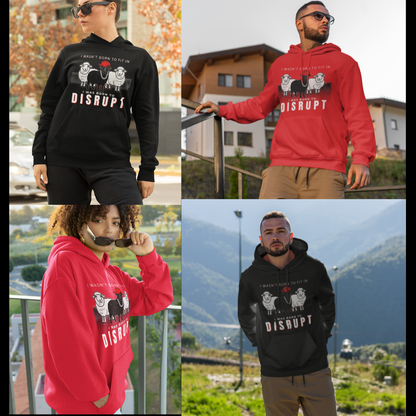 Streetwear Fashion French Terry Hoodie, Black Sheep - Born to Disrupt Edition