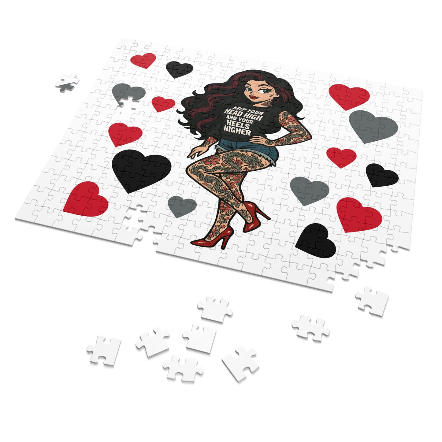 Tattooed & Unbothered Sobriety Bundle – Mug + Jigsaw Puzzle
