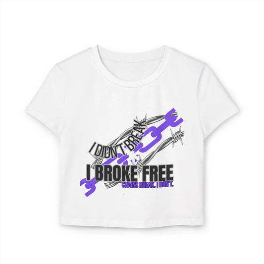 Crop Top for Women - "Chains Break" + Custom Sober Date