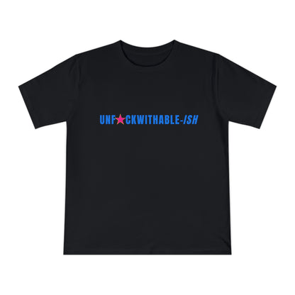 UNF★CKWITHABLE-ISH™ Organic Cotton Classic T-Shirt Black w/ Electric Blue + Hot Pink
