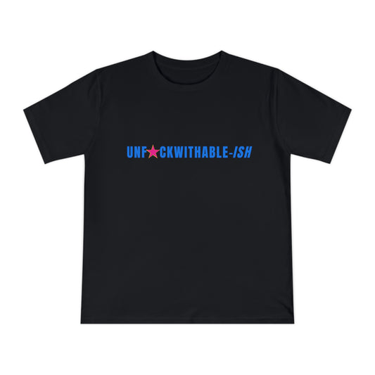 UNF★CKWITHABLE-ISH™ Organic Cotton Classic T-Shirt Black w/ Electric Blue + Hot Pink