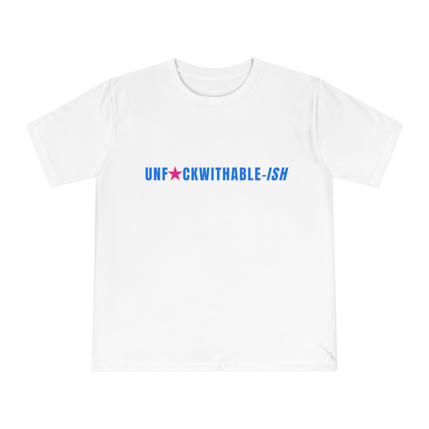 UNF★CKWITHABLE-ISH™ Organic Cotton Classic T-Shirt Black w/ Electric Blue + Hot Pink
