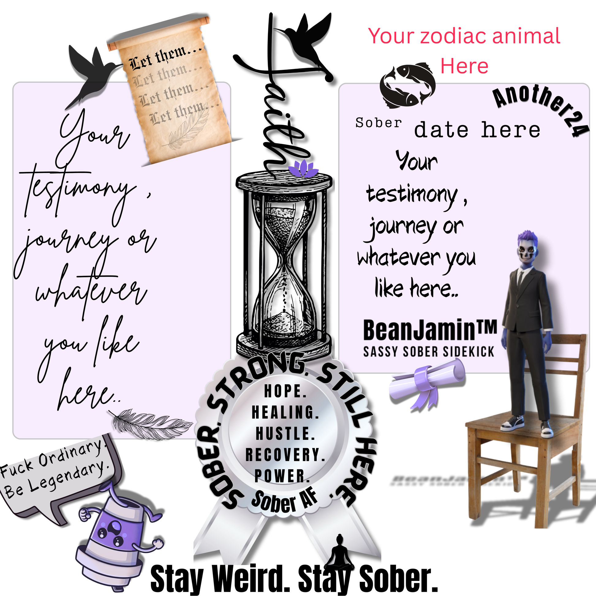 Still Here Custom Sobriety Blanket, Tribute Edition Printify