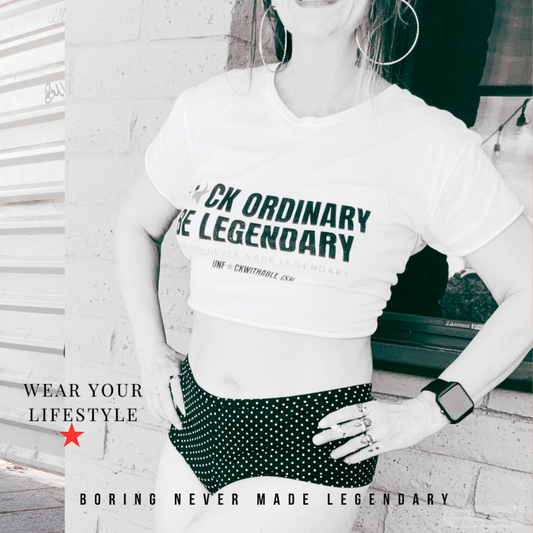 F★CK ORDINARY BE LEGENDARY, Streetstyle Crop Top