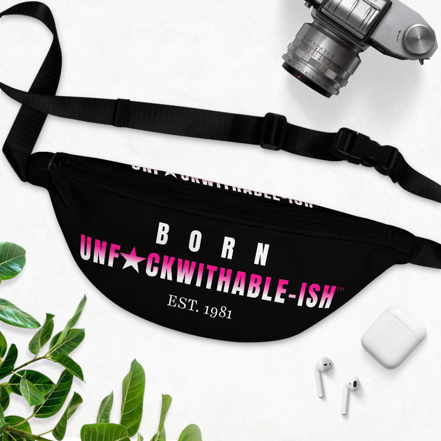 UNF★CKWITHABLE-ISH™ Fanny - Customizable Est Year, Grey & Hot Pink