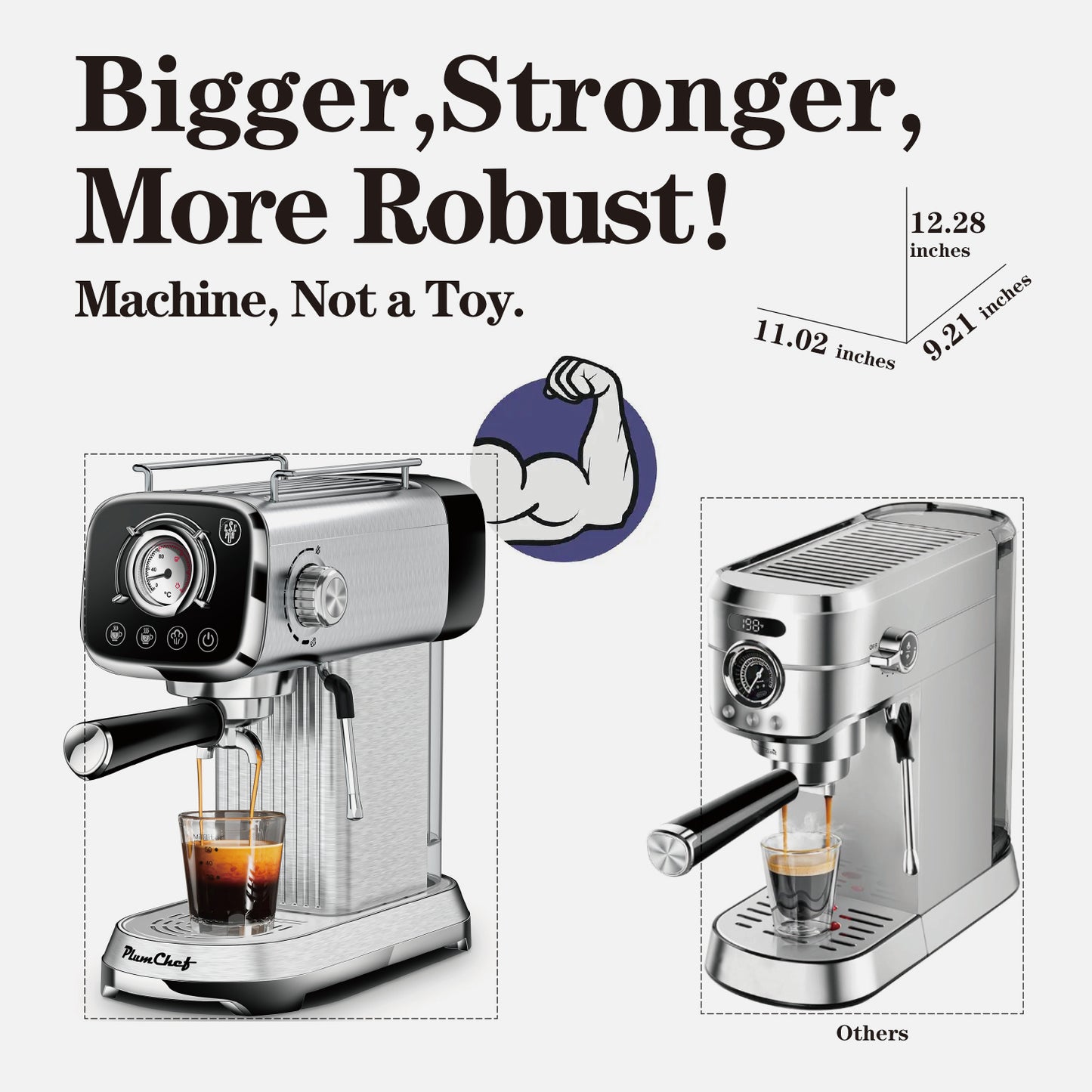 Brew Like a Boss, 20-Bar Pro Espresso Machine for Home Baddies & Baristas LIMITED STOCK