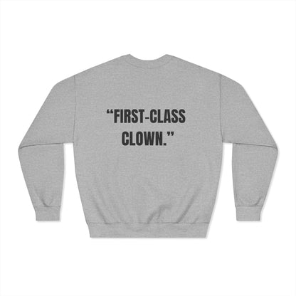 first-class-clown-funny-sweater-the-bean-grind