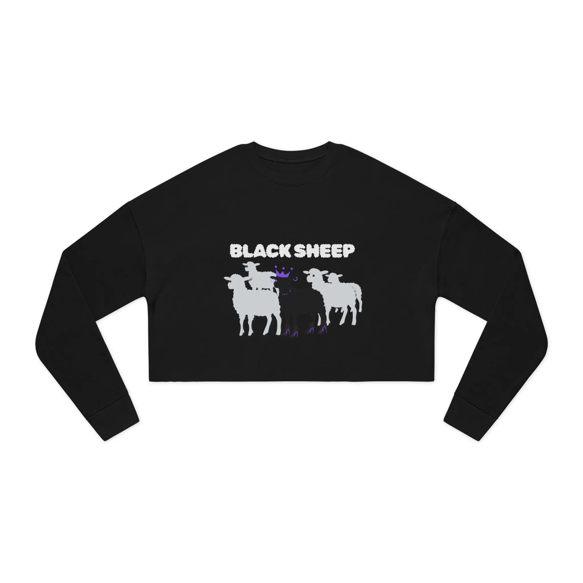 BLACK SHEEP Cropped Sweatshirt – Edgy Streetwear Rebels