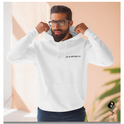 Tattoo Pin-Up Unisex Premium Fleece Pullover Hoodie — She Was Born To Stand Out, Behind the Walls Skarlitt