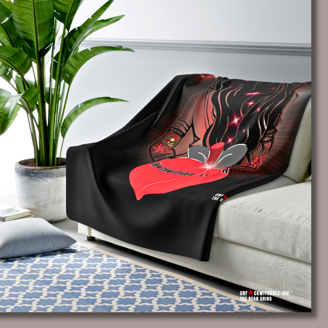 The Bean Grind Exclusive Cozy Minky Serpa Blanket: Skarlitt the Pin-Up Recovery Queen
